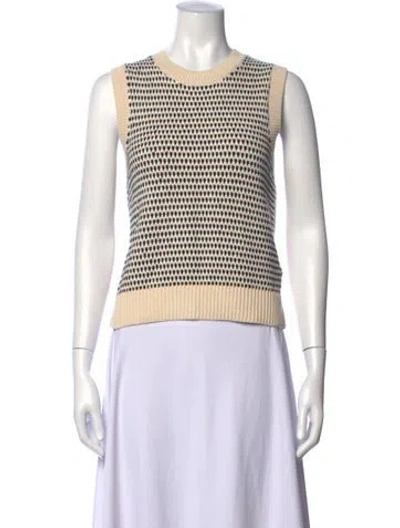 Pre-owned Varley Patterned Crew Neck Sweater In Neutrals