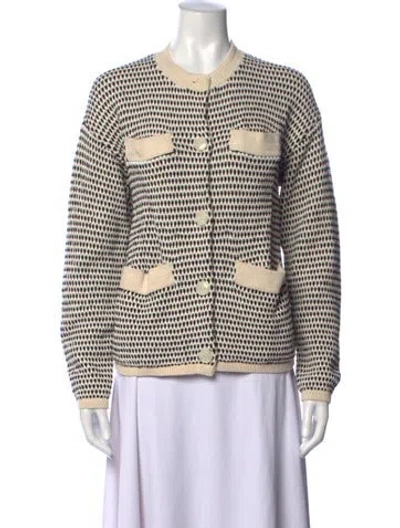 Pre-owned Varley Patterned Crew Neck Sweater In Neutrals