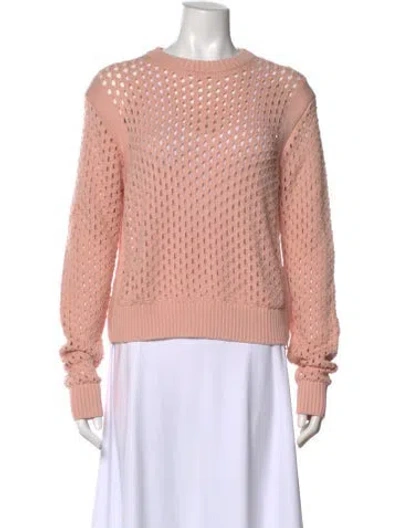 Pre-owned Varley Patterned Crew Neck Sweater In Pink