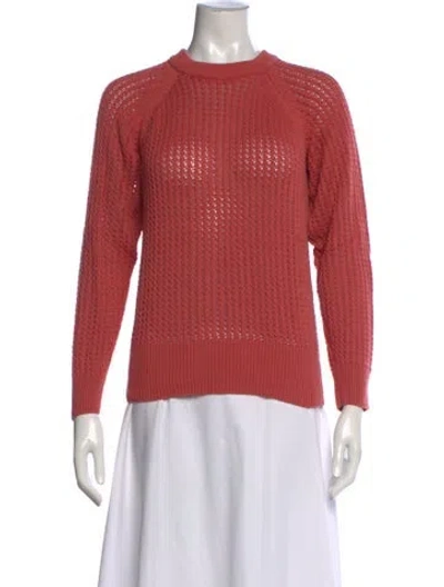 Pre-owned Varley Patterned Crew Neck Sweater In Red