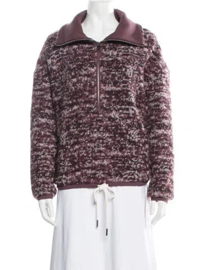 Pre-owned Varley Patterned Jacket In Burgundy