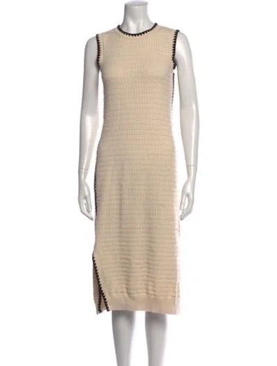 Pre-owned Varley Patterned Midi Length Dress In Neutrals
