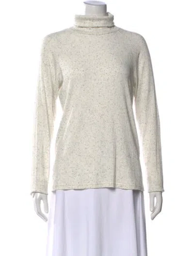 Pre-owned Varley Patterned Turtleneck Sweater In Neutral