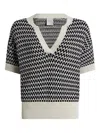 Varley Dora Striped Textured-knit Cotton Top In Multi