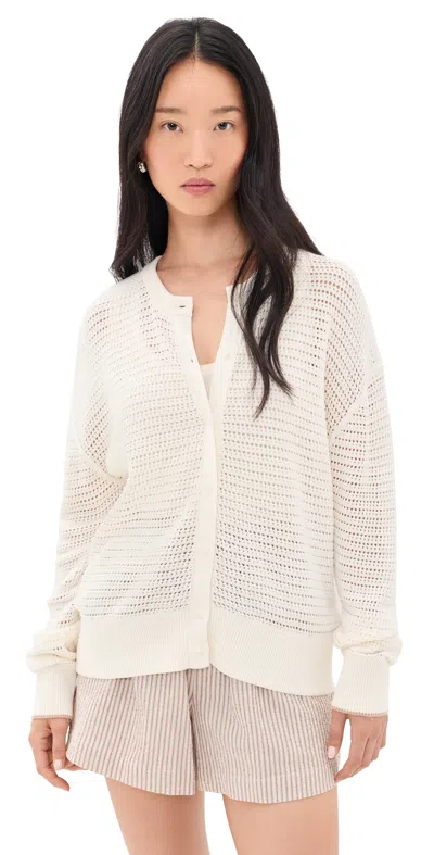Varley Pembroke Knit Cardigan Egret In White