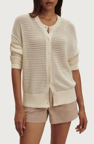 Varley Pembroke Knit Cardigan In White