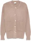 Varley Pensdale Ribbed-knit Cardigan In Brown