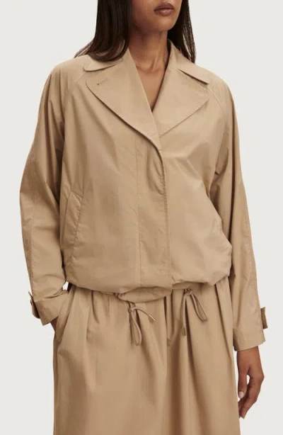Varley Petra Boxy Blouson Jacket In Brown
