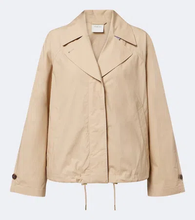Varley Petra Cotton Poplin Jacket In Beige
