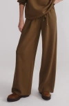Varley Pleated Wide Leg Pants In Brown