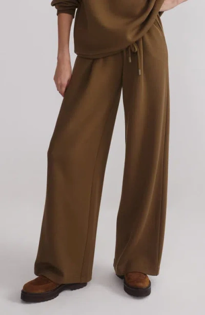 Varley Pleated Wide Leg Pants In Brown
