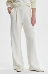 Varley Pleated Wide Leg Pants In White