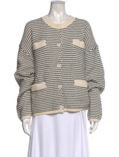 Pre-owned Varley Printed Crew Neck Sweater W/ Tags In Neutral