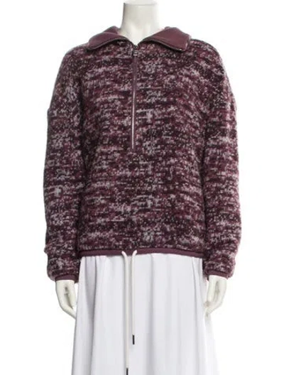 Pre-owned Varley Printed Jacket In Burgundy