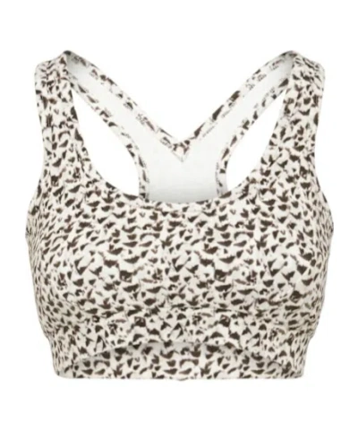 Varley Printed Sports Bra In White