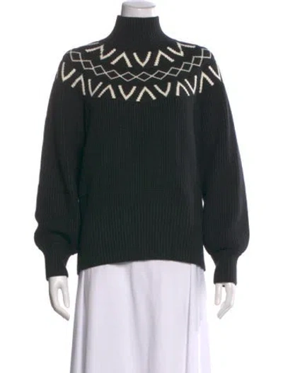 Pre-owned Varley Printed Turtleneck Sweater In Multi