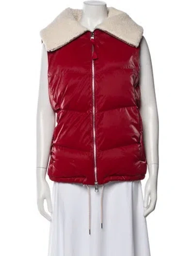 Pre-owned Varley Puffer Vest In Red