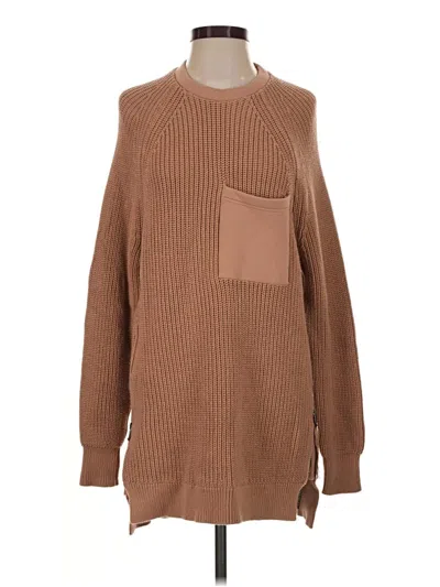 Pre-owned Varley Pullover Sweater In Brown