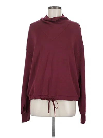 Pre-owned Varley Pullover Sweater In Burgundy