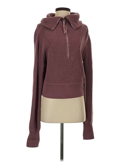 Pre-owned Varley Pullover Sweater In Burgundy