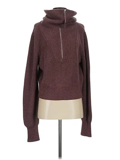 Pre-owned Varley Pullover Sweater In Burgundy