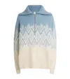 Varley Hedda Fair Isle Half Zip Pullover Ashley Blue In Multi