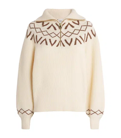Varley Quarter-zip Sigrid Sweater In Yellow