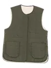 Varley Quilted Reversible Gilet In Green
