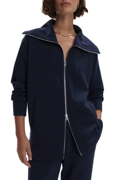 Varley Raleigh Zip Sweatshirt In Navy