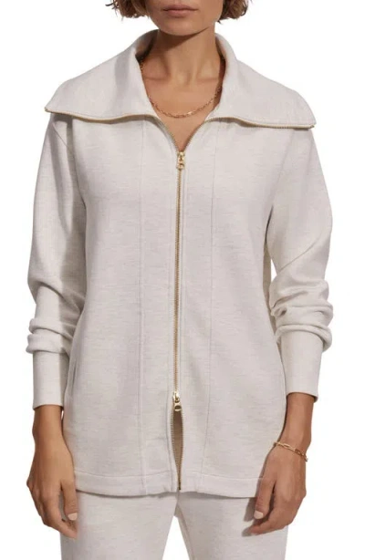 Varley Raleigh Zip Sweatshirt In White