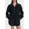 Varley Hawley Half-zip Sweatshirt In Black