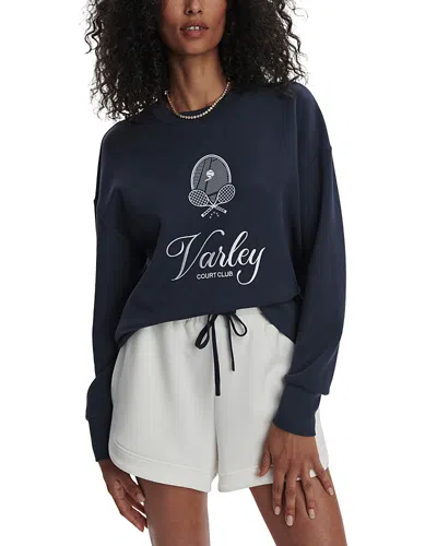 Varley Rasco Namesake Stretch-jersey Sweatshirt In Blue