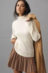 Varley Ravena Rib-knit Turtleneck Sweater In Beige