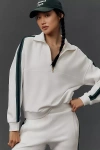 Varley Raymar Half-zip Stretch-jersey Sweatshirt In White