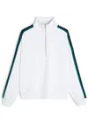 Varley Raymar Half-zip Stretch-jersey Sweatshirt In White