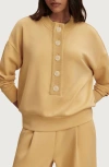 Varley Reena Front Button Sweatshirt In Neutral