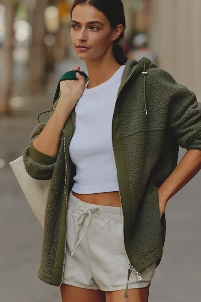 Varley Relaxed Fleece Jacket In Green