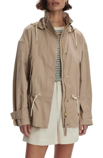 Varley Rema Short Rain Jacket In Light Taupe