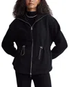 Varley Renea High Pile Fleece Jacket In Black