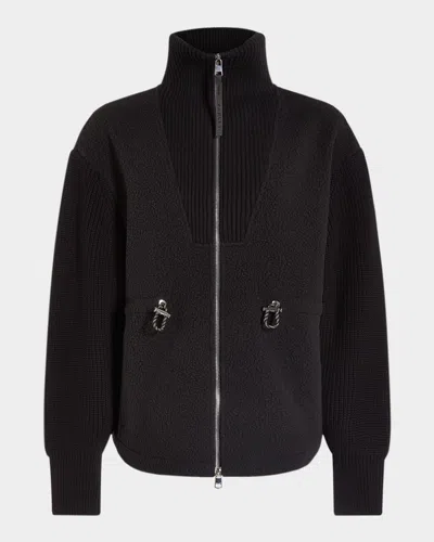 Varley Renea Fleece Jacket In Black