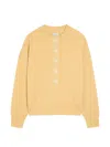 Varley Reena Button-down Stretch-jersey Sweatshirt In Animal Print