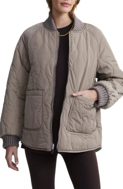 Varley Reno Reversible Quilted Jacket In Fungi