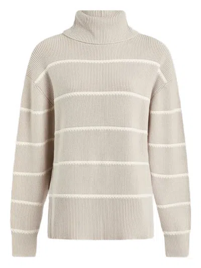 Varley Ribbed-knit Turtleneck Sweater In Neutral