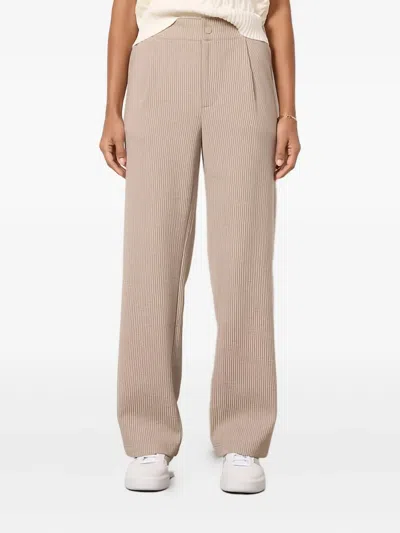 Varley Ribbed Trousers In Neutral