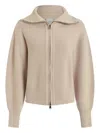 Varley Ribbed Zip-front Jacket In Neutral