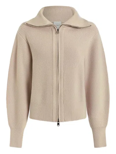 Varley Ribbed Zip-front Jacket In Neutral