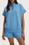 Varley Ritchie Short Sleeve Half Zip In Blue