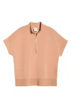 Varley Ritchie Short Sleeve Half Zip In Brown