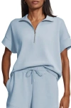 Varley Ritchie Short Sleeve Sweatshirt In Cashmere Blue