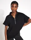 Varley Ritchie Short Sleeve Sweat Black In Black